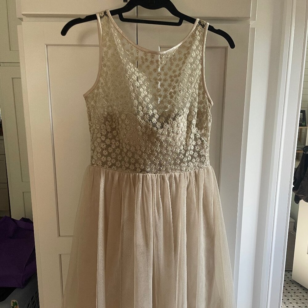 Aqua Sparkly Tulle Dress